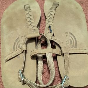 Rainbow Women's Beige Braided Sandals